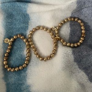 Bourbon and Bowties 3 set of gold bracelets